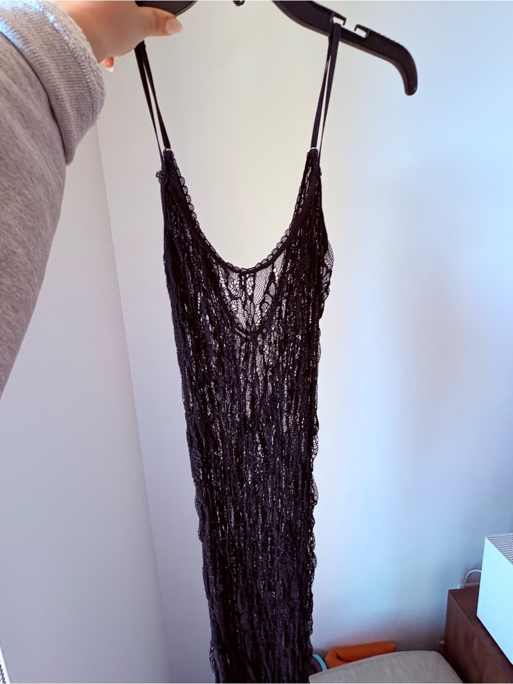 Zara Black Lace Maxi Dress